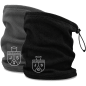 Preview: Neckwarmer / Schlauchschal aus Fleece mit gesticktem JSG-Logo - schwarz oder grau