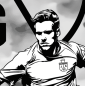 Preview: Handtuch "JSG Willingshausen" Logo + Fußballer Splash - personalisiert