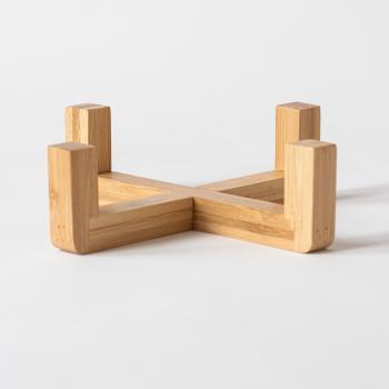 Bambusgestell "Futterbar" für Fressnapf – Futterstation für Hunde & Katzen (1-fach oder 2-fach)