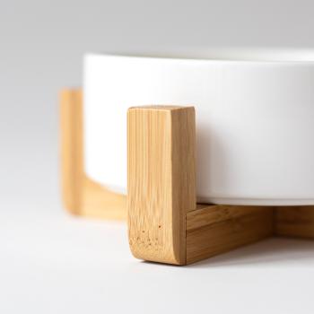 Bambusgestell "Futterbar" für Fressnapf – Futterstation für Hunde & Katzen (1-fach oder 2-fach)