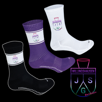 Ballersocks "JSG Willingshausen #mädchen" - buntes Wappen - Socken mit Grip
