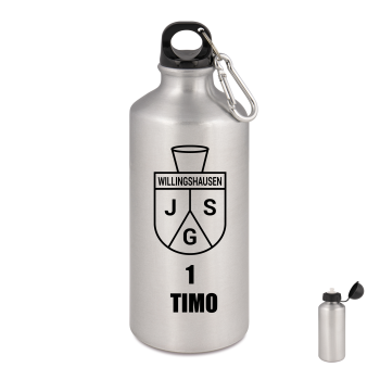 Alu-Trinkflasche "JSG Willinghausen Logo" - personalisiert - mit Wunschtext