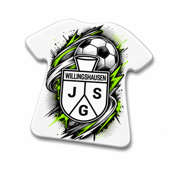 Kühlschrankmagnet „Trikot“ mit JSG-Dynamic-Logo (nur solange der Vorrat reicht)