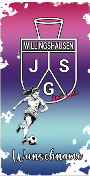 Handtuch "JSG Willingshausen #mädchen" - Farbverlauf - personalisierbar