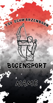 Handtuch "TSV Schwarzenborn" Logo + Bogensport Splash - personalisiert