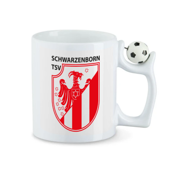 Tasse mit 3D-Fußball "TSV Schwarzenborn Logo + Fußballer"