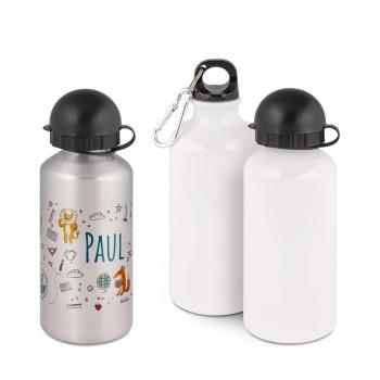 Alu-Trinkflasche mit Wunschmotiv – verschieden Größen - perfekt für Kindergarten & Schule