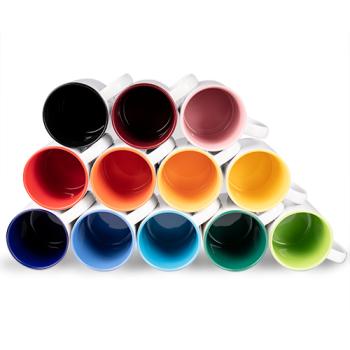 Tasse "farbiges Tasseninneres" - individuell bedruckt