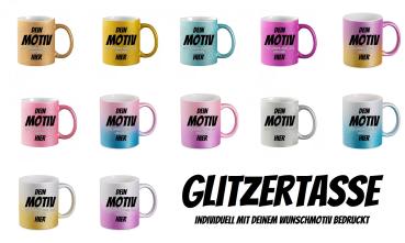 Glitzertasse - individuell bedruckt