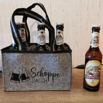 "Schoppedasch" - Filztasche für 6 Flaschen - Männerhandtasche