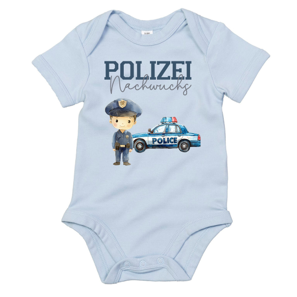 Baby Body "Polizei Nachwuchs" Polizist mit Polizeiauto
