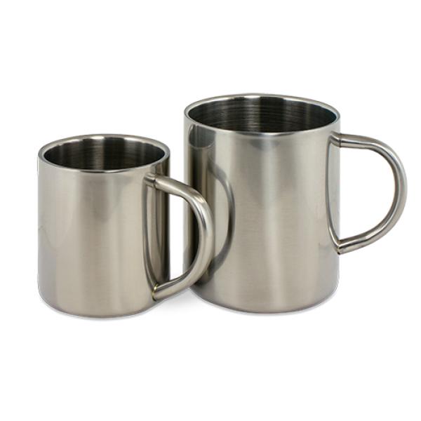 Edelstahltasse - 200ml oder 400ml nach Wahl - silber