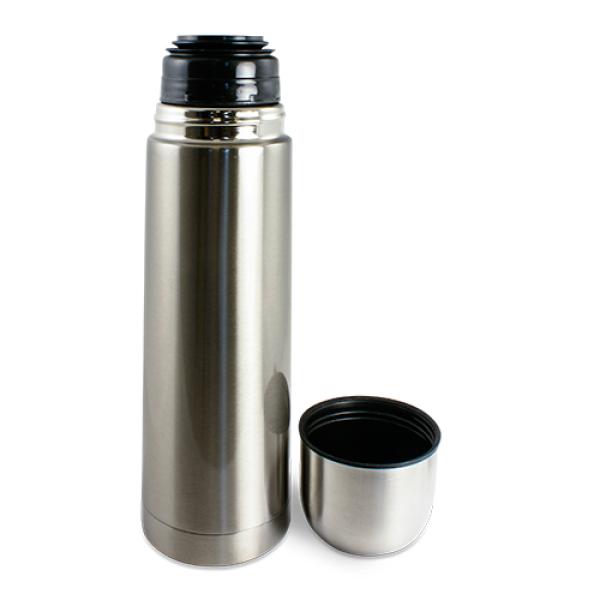 Edelstahl Thermosflasche mit Trinkbecher-Verschlusskappe - 350ml/750ml - individuell bedruckt