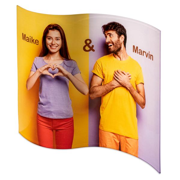 3D-Fotopanel "Einwellig" - individuell bedruckt - gewellt