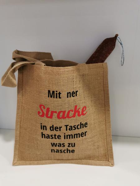 Woschtdasch "Mit ner Stracke in der Tasche..." - Naturfarben -