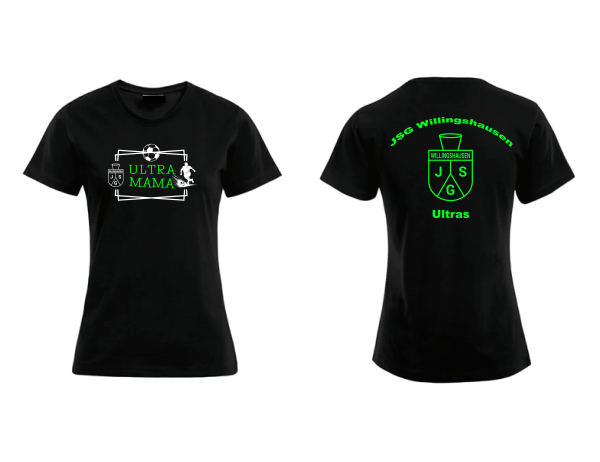 Fan-Shirt "JSG Ultras" - schwarz / neongrün (Damen, Herren, Kinder)
