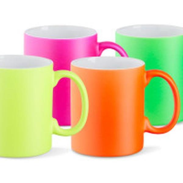 Neontasse - individuell mit Wunschmotiv
