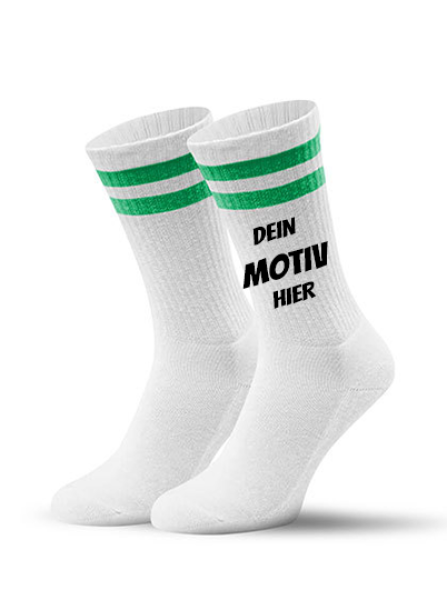 Tennissocken mit Wunschmotiv