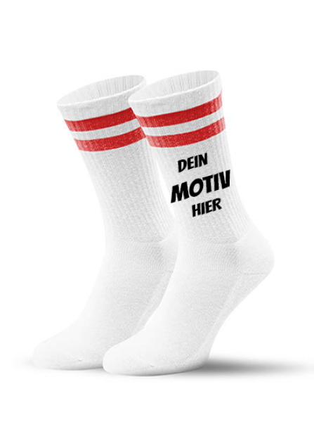 Tennissocken mit Wunschmotiv