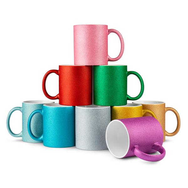 Glitzertasse - individuell bedruckt