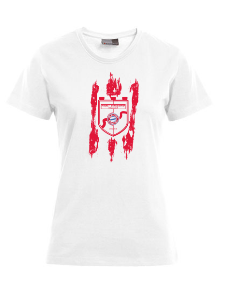 T-Shirt für Damen "HeckeSchwälmer-Logo gesplasht groß"
