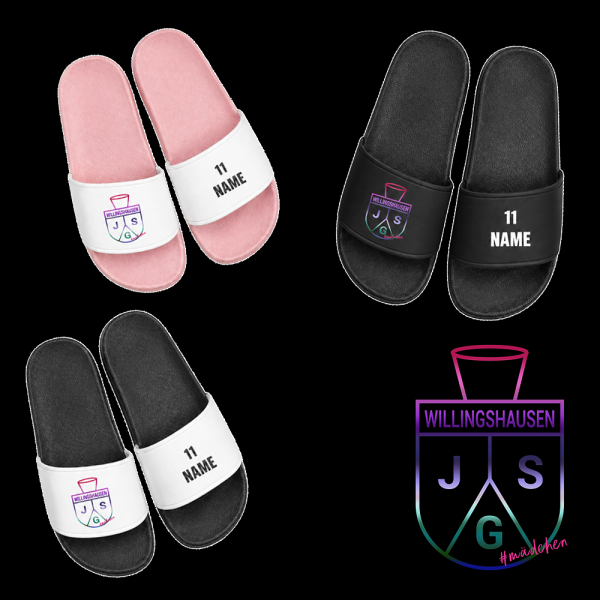 Badelatschen mit Logo "JSG Willingshausen #mädchen" - Farbwahl