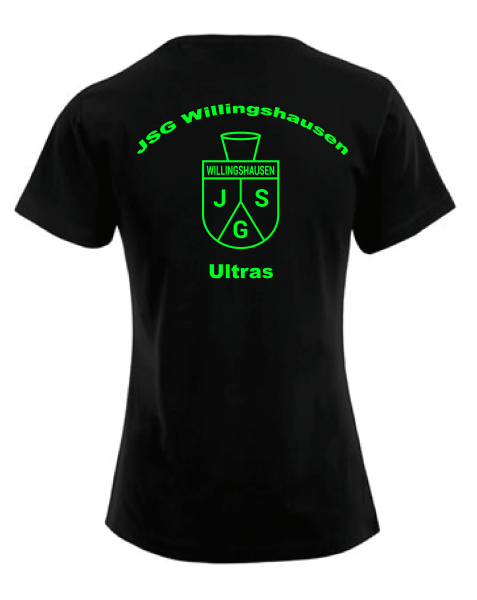 Fan-Shirt "JSG Ultras" - schwarz / neongrün (Damen, Herren, Kinder)