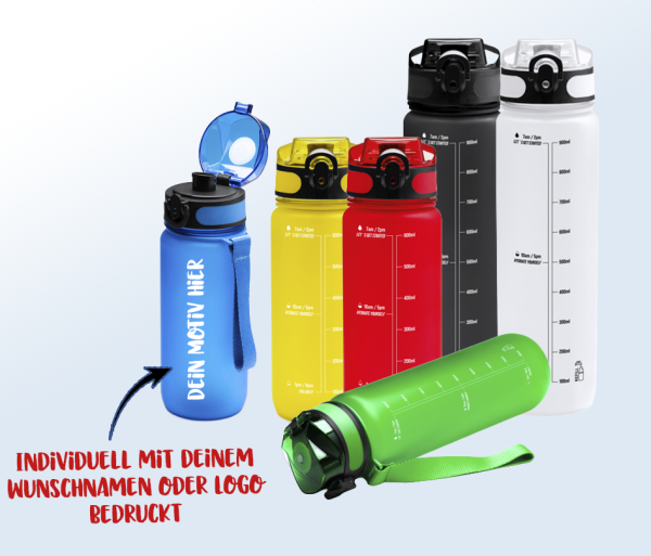 Trinkflasche - verschiedene Größen & Farben - individuell bedruckt
