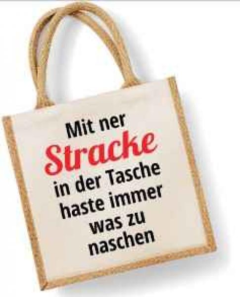 Woschtdasch "Mit ner Stracke in der Tasche..." - natur/weiß