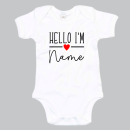 Baby Body "Hello I'm [Wunschname]" - personalisiert