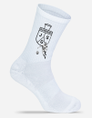 Weiße Socken "JSG Willingshausen" Motiv: Fußballer - verschiedene Größen - Kinder & Erwachsene