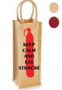 Woschtdasch "Keep Calm and eat Stracke" - Naturfarben mit Goldglitzer - 1,5 Liter